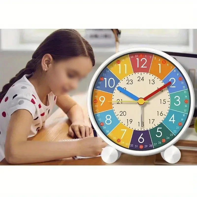 Early Learning Desktop Alarm Clock Children Wake Up Alarm Clock Living Room Bedroom Silent Desktop Clock Desktop Clock